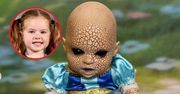 3-latka i jej upiorna towarzyszka. Dziewczynka uwielbia swoją "lalkę jak z horroru"