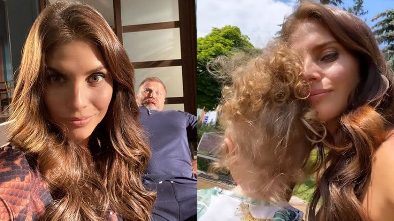 Weronika Rosati zabrała córkę na plan "M jak miłość"