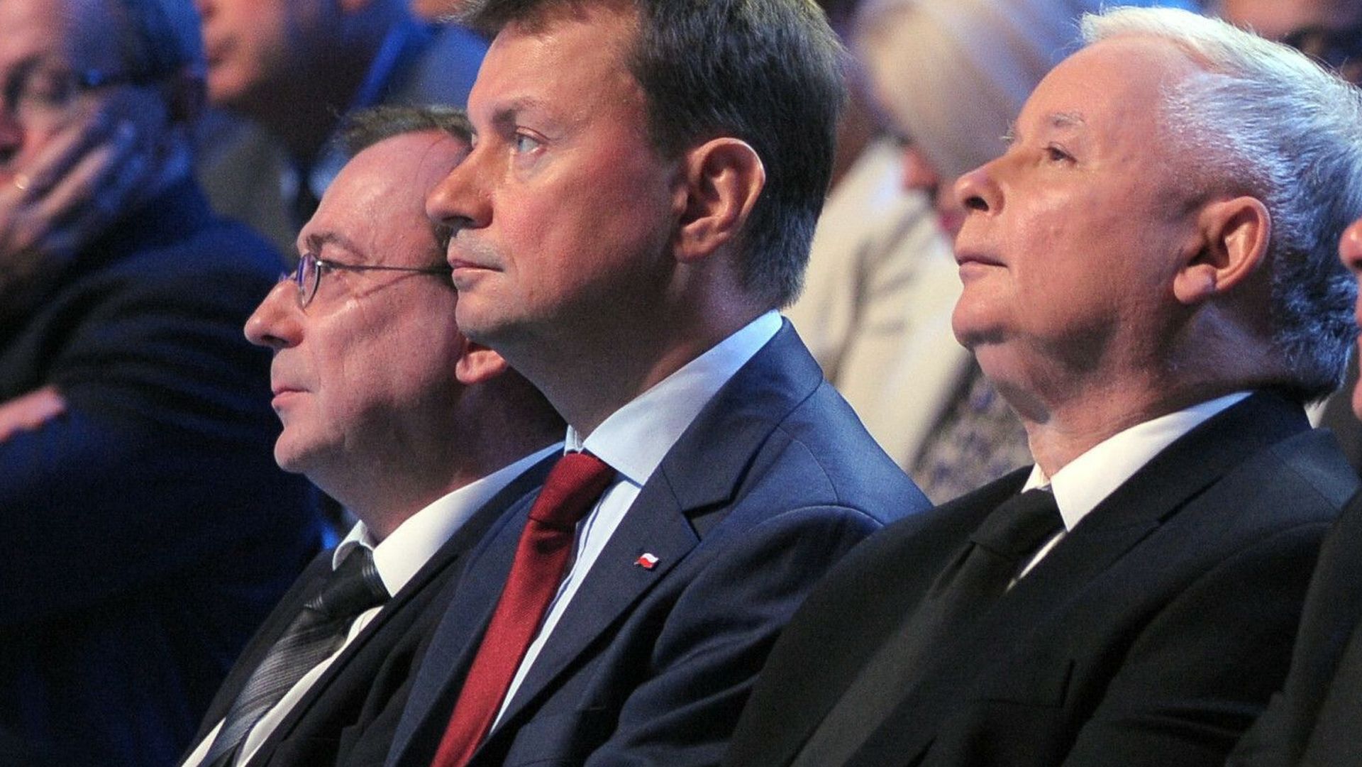 Mariusz Kamiński, Mariusz Błaszczak i Jarosław Kaczyński / fot. Jan Bielecki