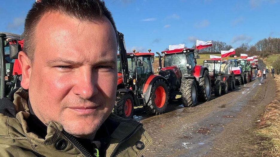 Grzegorz Bardowski uczestniczył w proteście rolników