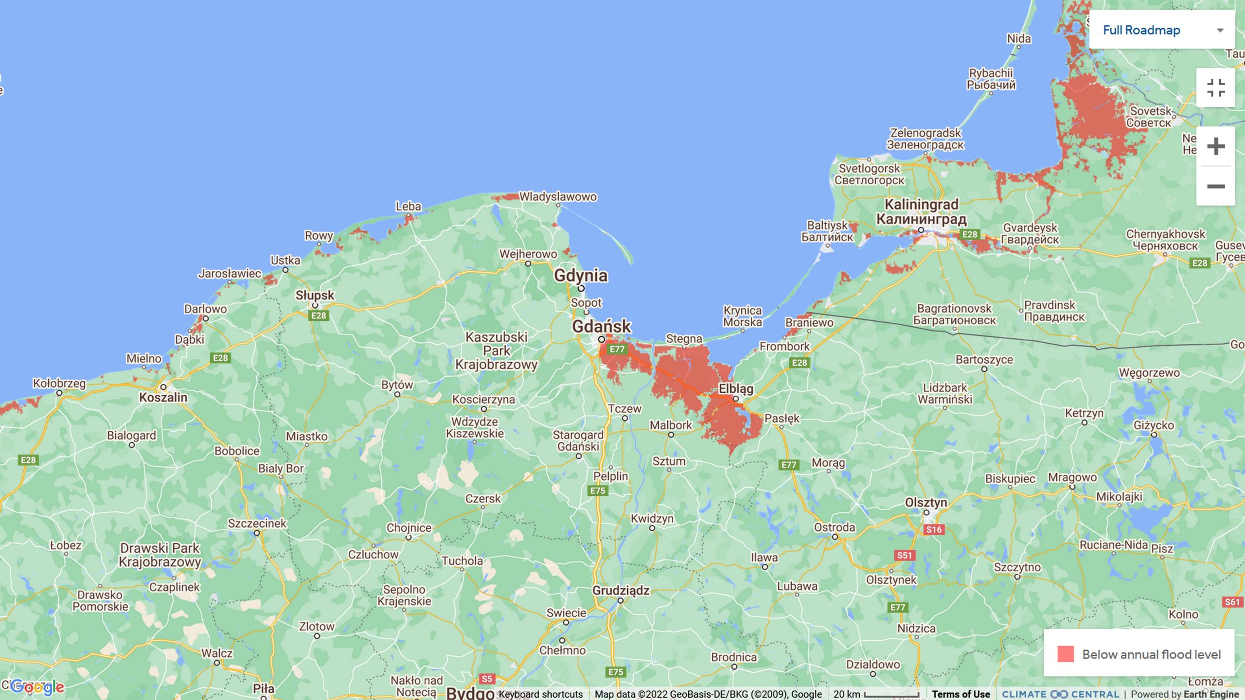 Świat w 2050 - interaktywna mapa Climate Central
