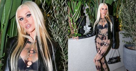 Mocno odchudzona Christina Aguilera pozuje w prześwitach na evencie