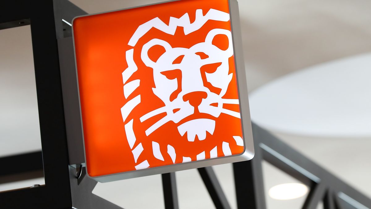 The ING Bank logo is seen at the 10th Open Eyes Economy Summit at the ICE Krakow Congress Center in Krakow, Poland, on November 19, 2025. (Photo by Klaudia Radecka/NurPhoto via Getty Images)