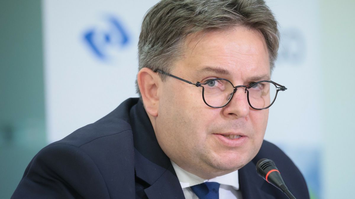 Briefing prezesa PKP Cargo
Fot. Adam Burakowski/East News, Warszawa, 01.07.2024. Briefing z udzialem Marcina Wojewodki (n/z) - p.o. prezesa spolki PKP Cargo S.A.
Adam Burakowski