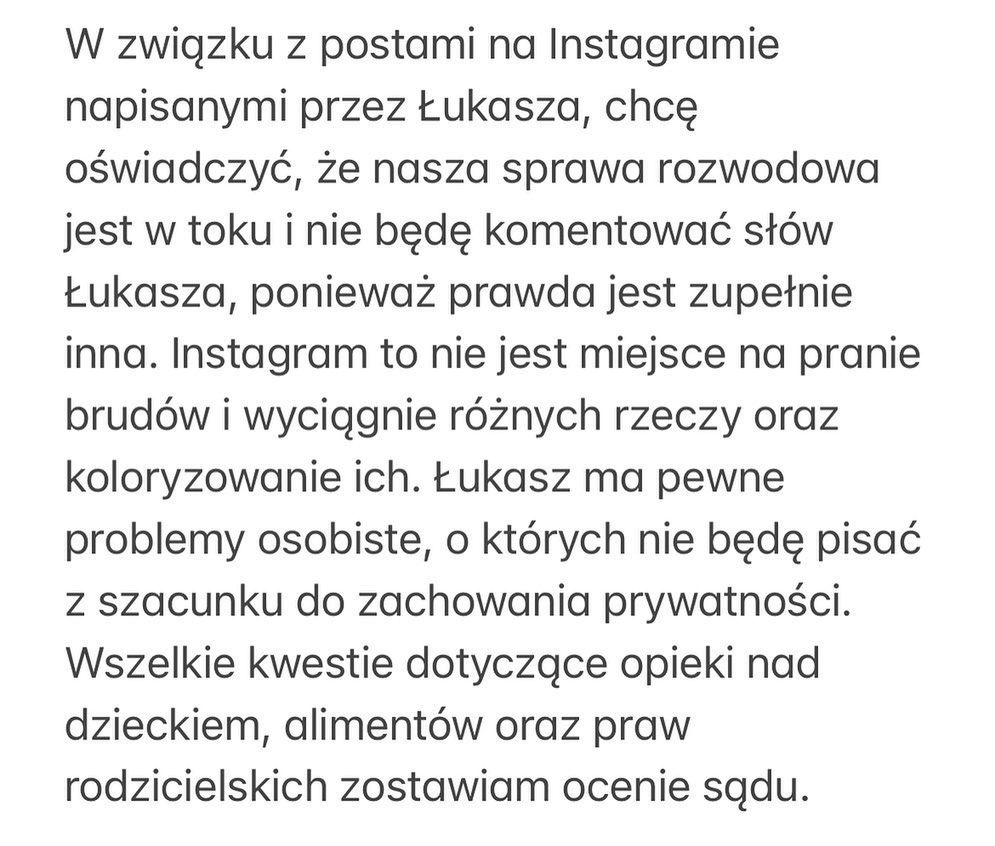 Oświadczenie Oliwii ze "Ślubu od pierwszego wejrzenia"
