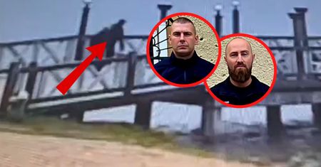 Dwaj bohaterzy. Policjanci nagrani. Jeden wskoczył do wody