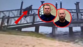 Dwaj bohaterzy. Policjanci nagrani. Jeden wskoczył do wody