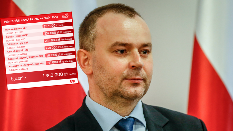 Paweł Mucha od początku pracy w NBP i PZU zarobił ponad 1,3 mln zł