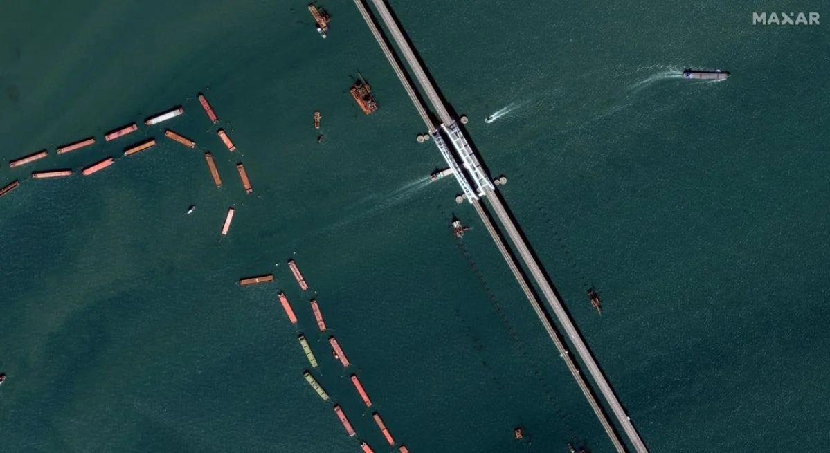 Storm damage exposes Crimean Bridge to Ukrainian drones