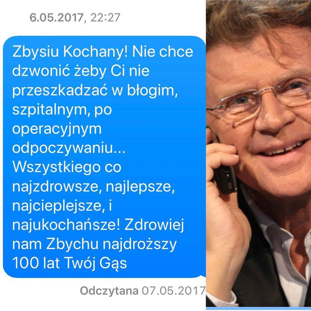 SMS Piotra Gąsowskiego do Zbigniewa Wodeckiego