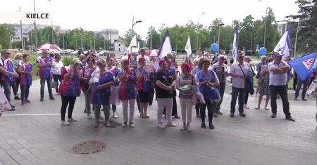 Protesty związkowców OPZZ. Domagają się podwyżek dla wszystkich pracowników sfery budżetowej