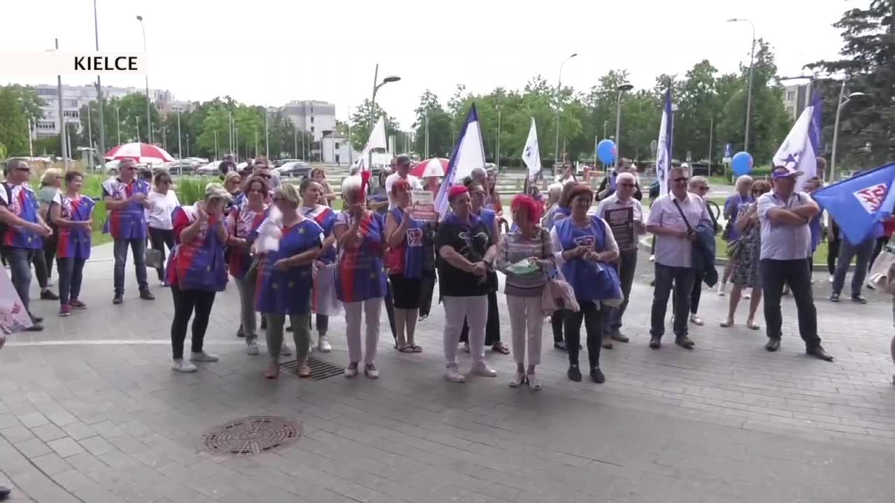 Protesty związkowców OPZZ. Domagają się podwyżek dla wszystkich pracowników sfery budżetowej