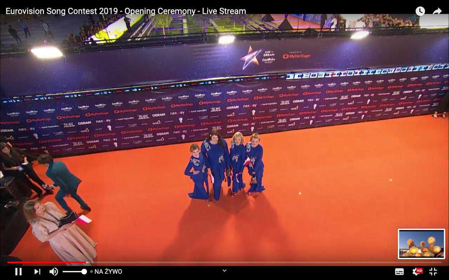 Tulia na ceremonii otwarcia Eurowizji 2019