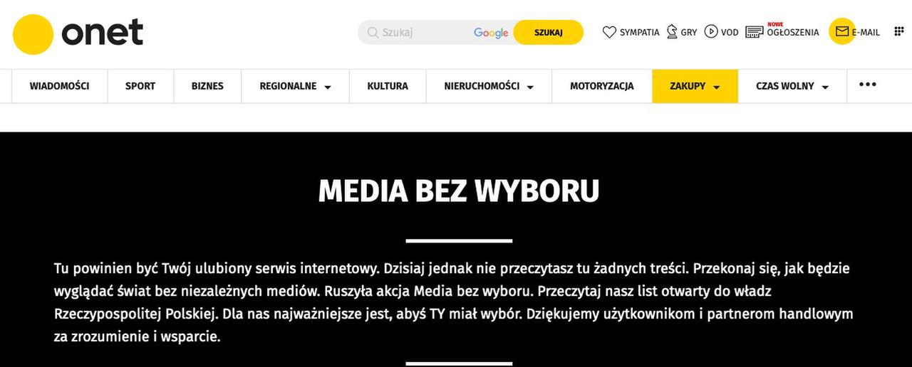 Onet.pl – Media bez wyboru