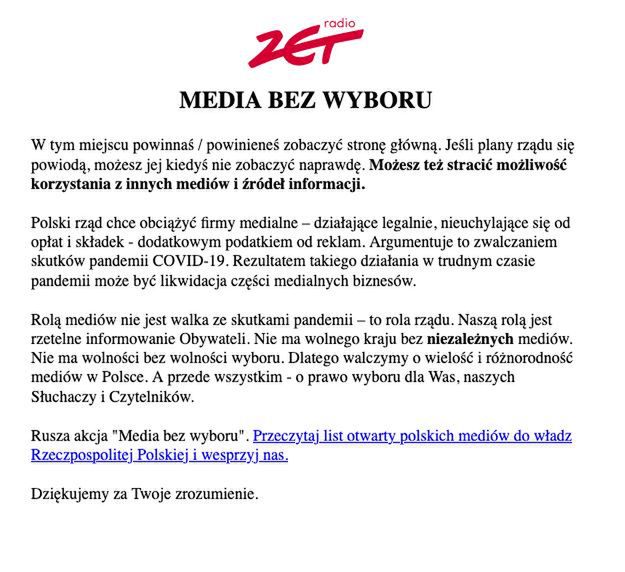 Radio ZET – Media bez wyboru