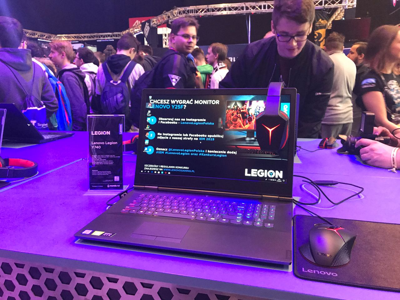 Lenovo Legion na IEM 2019: przystępny notebook z GeForce RTX i jeden monitor zamiast dwóch