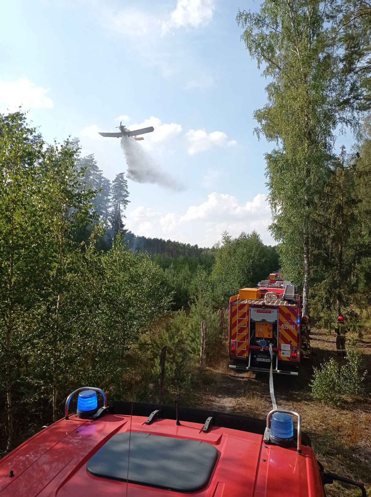 Samoloty gasiły pożar w powiecie chodzieskim