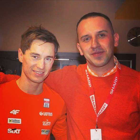 Ksiądz Paweł Krężołek i Kamil Stoch