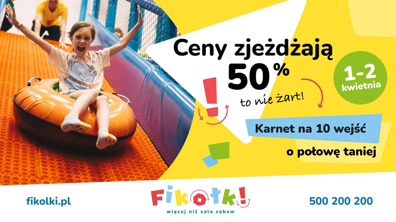 Karnety w Fikołkach w promocji – sposób na aktywny wypoczynek