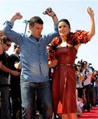 ''Kot w butach 3D'': Salma Hayek i Antonio Banderas w rozmowie z WP [wideo]