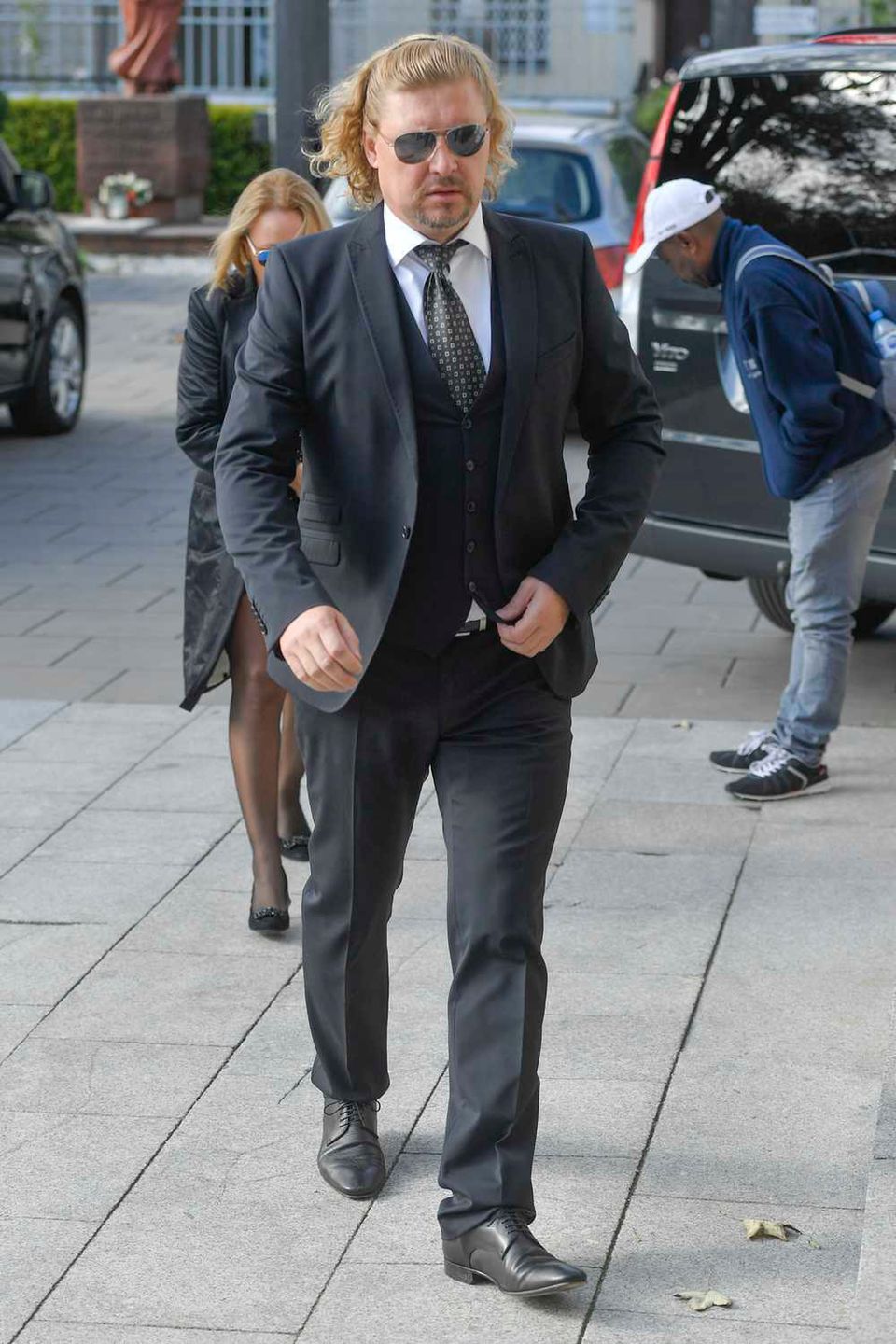 Andrzej Nejman na pogrzebie Jana Kobuszewskiego