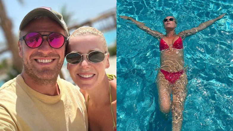 Joanna Kryńska na wakacjach z mężem