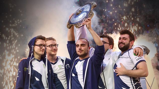 Materiały prasowe / Team Liquid po wygraniu TI7 w sierpniu 2017 roku