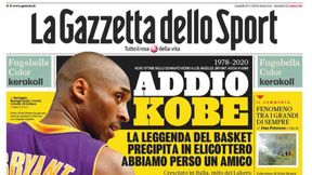 Kobe Bryant nie żyje. Media w szoku po śmierci legendy koszykówki. "Żegnaj Kobe", "ból i chwała"