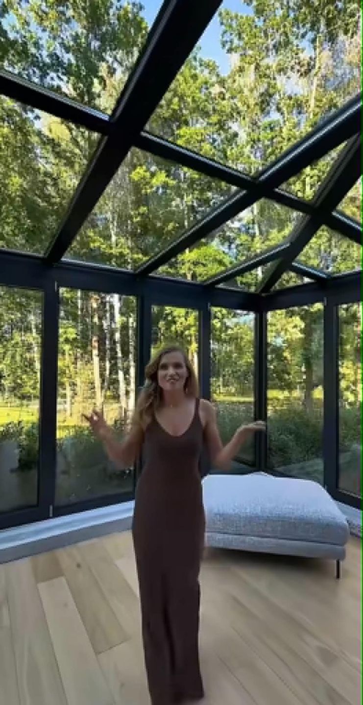 Agnieszka Kaczorowska chwali się ogrodem zimowym