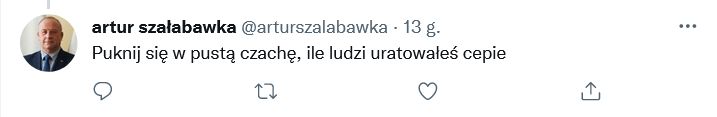 Artur Szałabawka na Twitterze