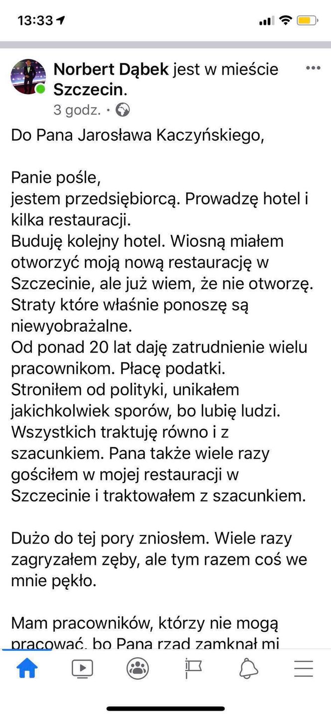 apel przyjaciela Michała Szpaka