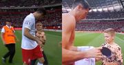 Chłopiec WBIEGŁ NA MURAWĘ po meczu Polski z Wyspami Owczymi. Wzruszająca reakcja Roberta Lewandowskiego! Kibice węszą ustawkę (WIDEO)