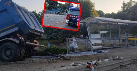 Wypadek w Olsztynie. "Całe szczęście ciężarówka nie była załadowana"