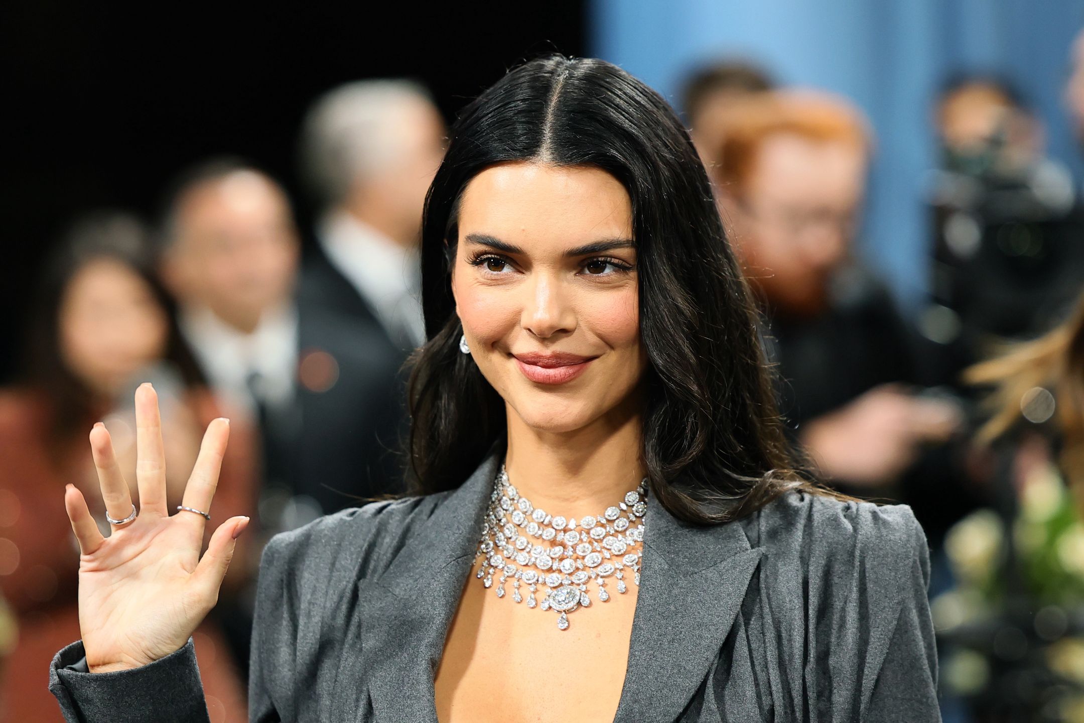 NEW YORK, NEW YORK - MAY 05: Kendall Jenner attends the 2025 Met Gala Celebrating "Superfine: Tailoring Black Style" at Metropolitan Museum of Art on May 05, 2025 in New York City.  (Photo by Theo Wargo/FilmMagic)