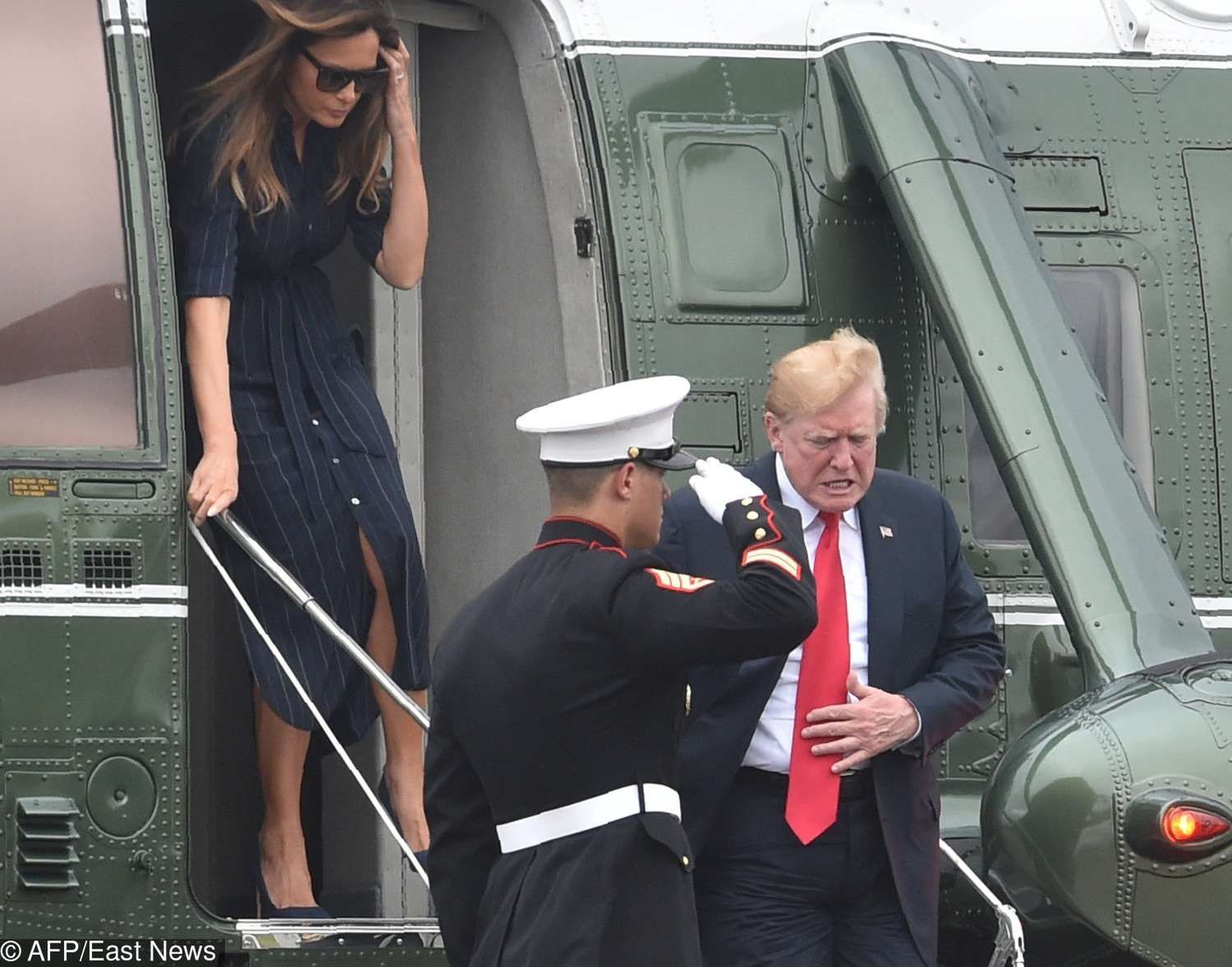 Melania Trump w sukience Ralph Lauren z wyprzedaży