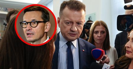 "Był przeciwny". Błaszczak atakuje Morawieckiego