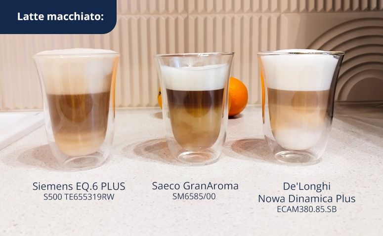 Latte macchiato zrobione w ekspresach - zdjęcie.