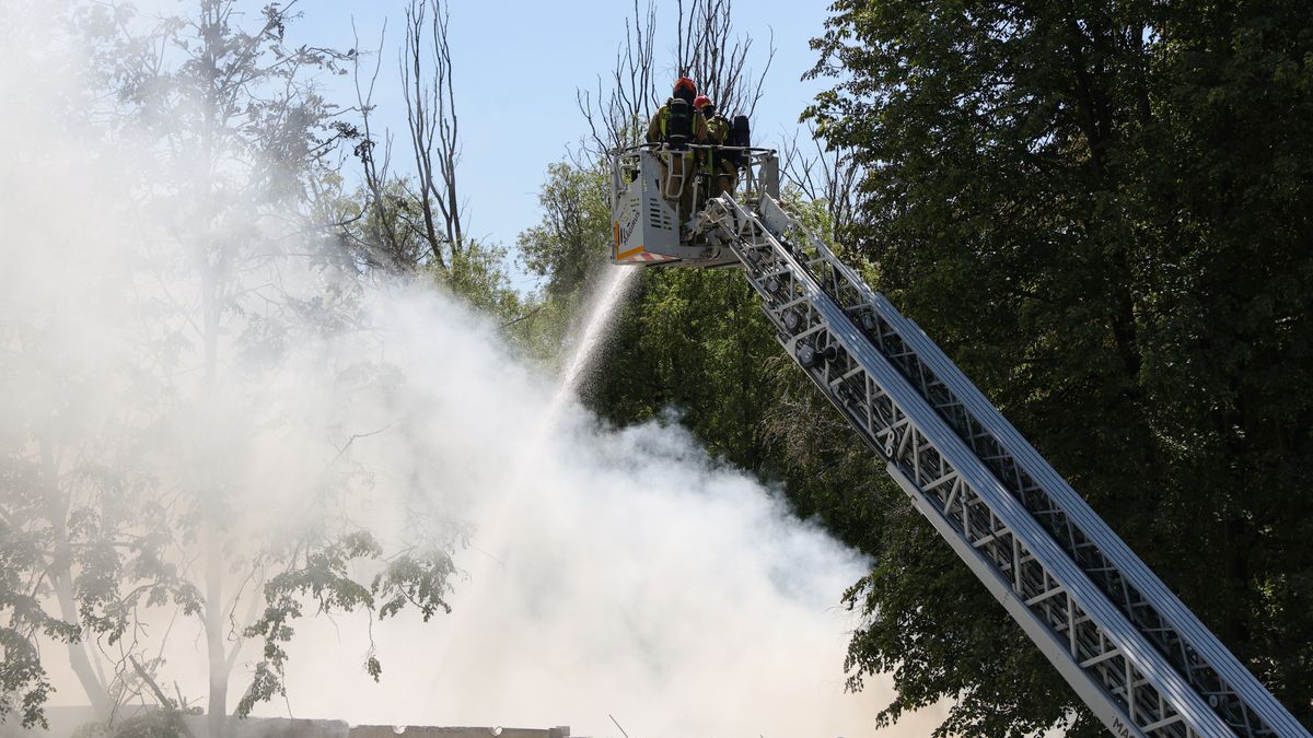 Pożar składowiska śmieci w Warszawie