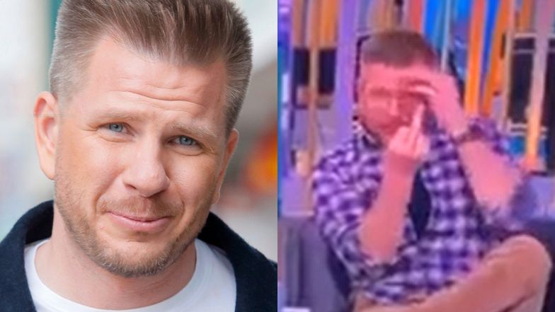 Filip Chajzer pokazał środkowy palec w "Dzień Dobry TVN"