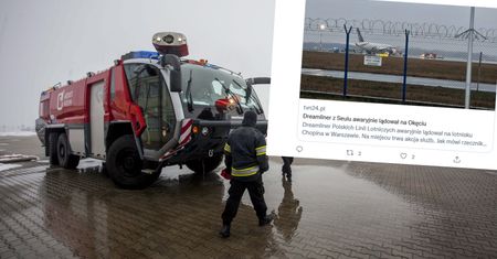 Dreamliner lądował na Okęciu w asyście strażaków. "Zapach spalenizny w kabinie"