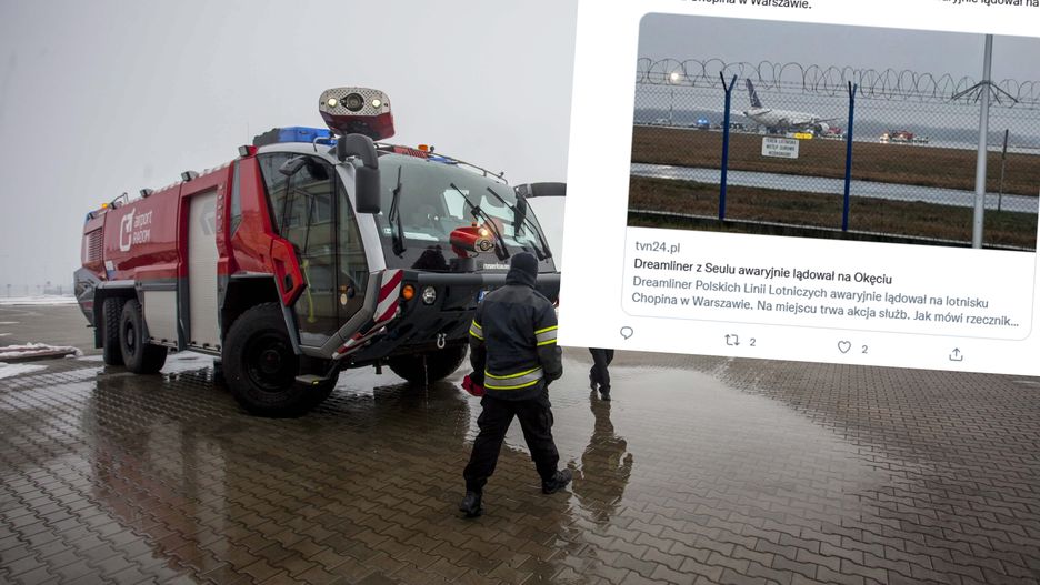 Awaryjne lądowanie na Okęciu. "Zapach spalenizny w kabinie"