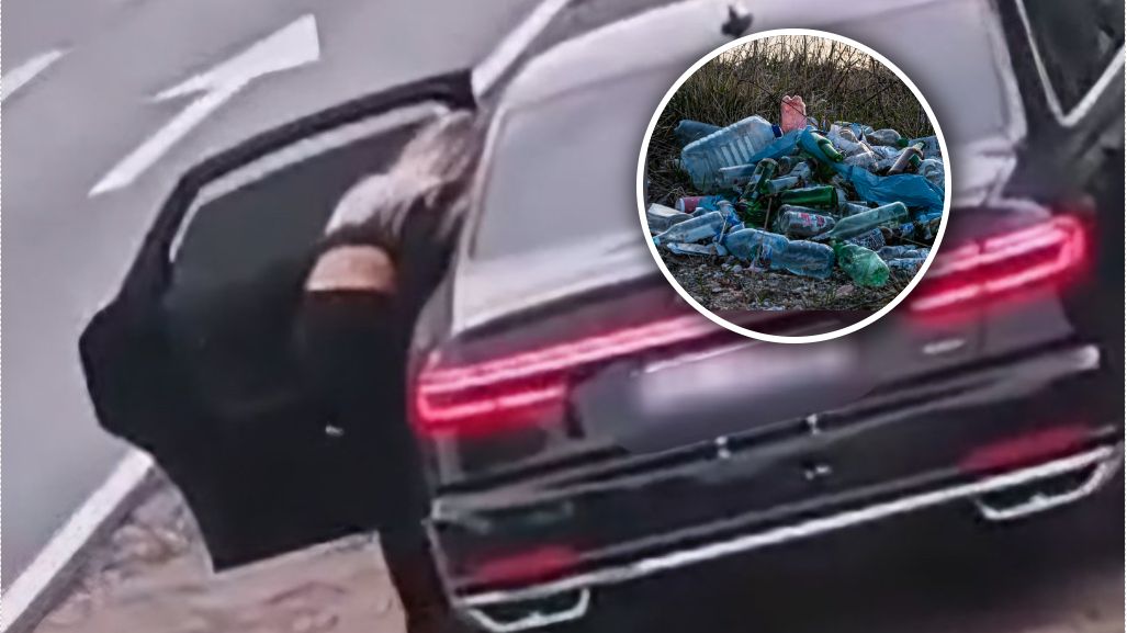 Mieszkanka Mławy przyłapana na śmieceniu przy drodze