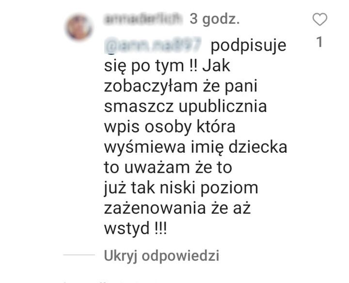 Paulina Smaszcz udostępniła komentarz godzący w syna Izabeli Janachowskiej