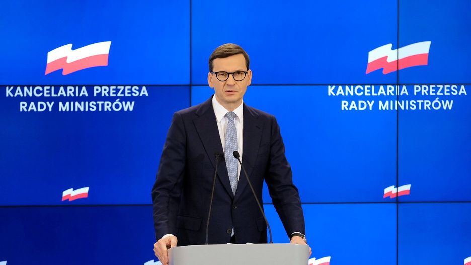 Mateusz MorawieckiWarszawa, 26.10.2021. Prezes Rady Ministr�w Mateusz Morawiecki podczas konferencji prasowej po zako�czonym spotkaniu z samorz�dowcami w KPRM w Warszawie, 26 bm.  (kf) PAP/Mateusz MarekMateusz Marekbriefing, konferencja, Mateusz Morawiecki, podsumowanie, polityk polityka, prasowa, premier, rozmowy, samorz�d samorz�dy, samorz�dowcy, spotkanie, BINARY<(9) bytes>