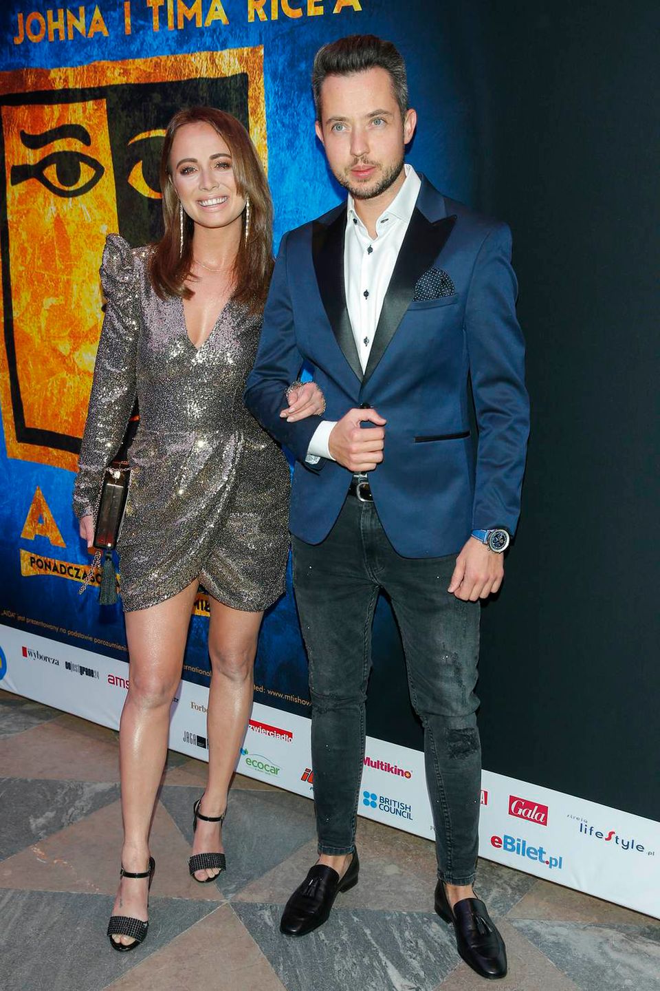 Agnieszka Mrozińska, Alex Caprice - premiera spektaklu Aida