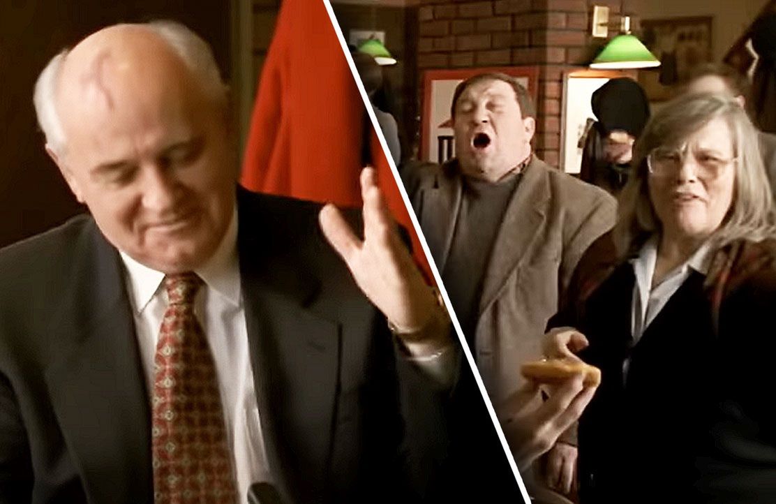 Michaił Gorbaczow w reklamie Pizza Hut