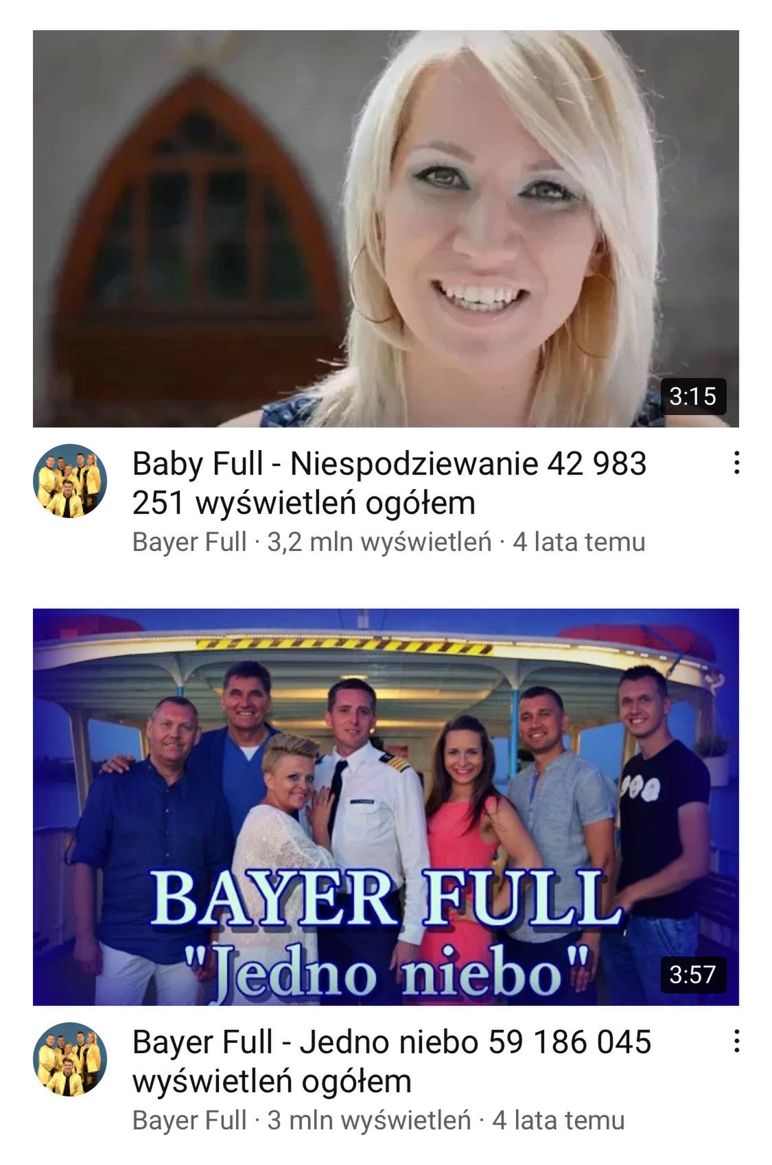 Bayer Full fałszuje liczbę wyświetleń na YouTube