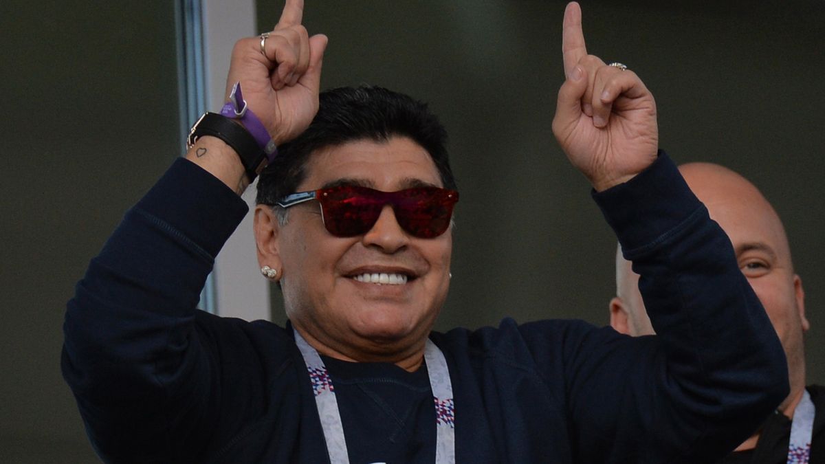 Diego Maradona na meczu MŚ 2018 Argentyna - Islandia