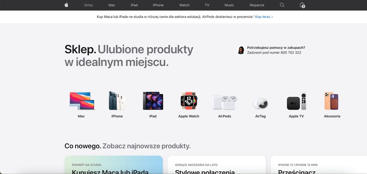 Nowy wygląd sklepu Apple