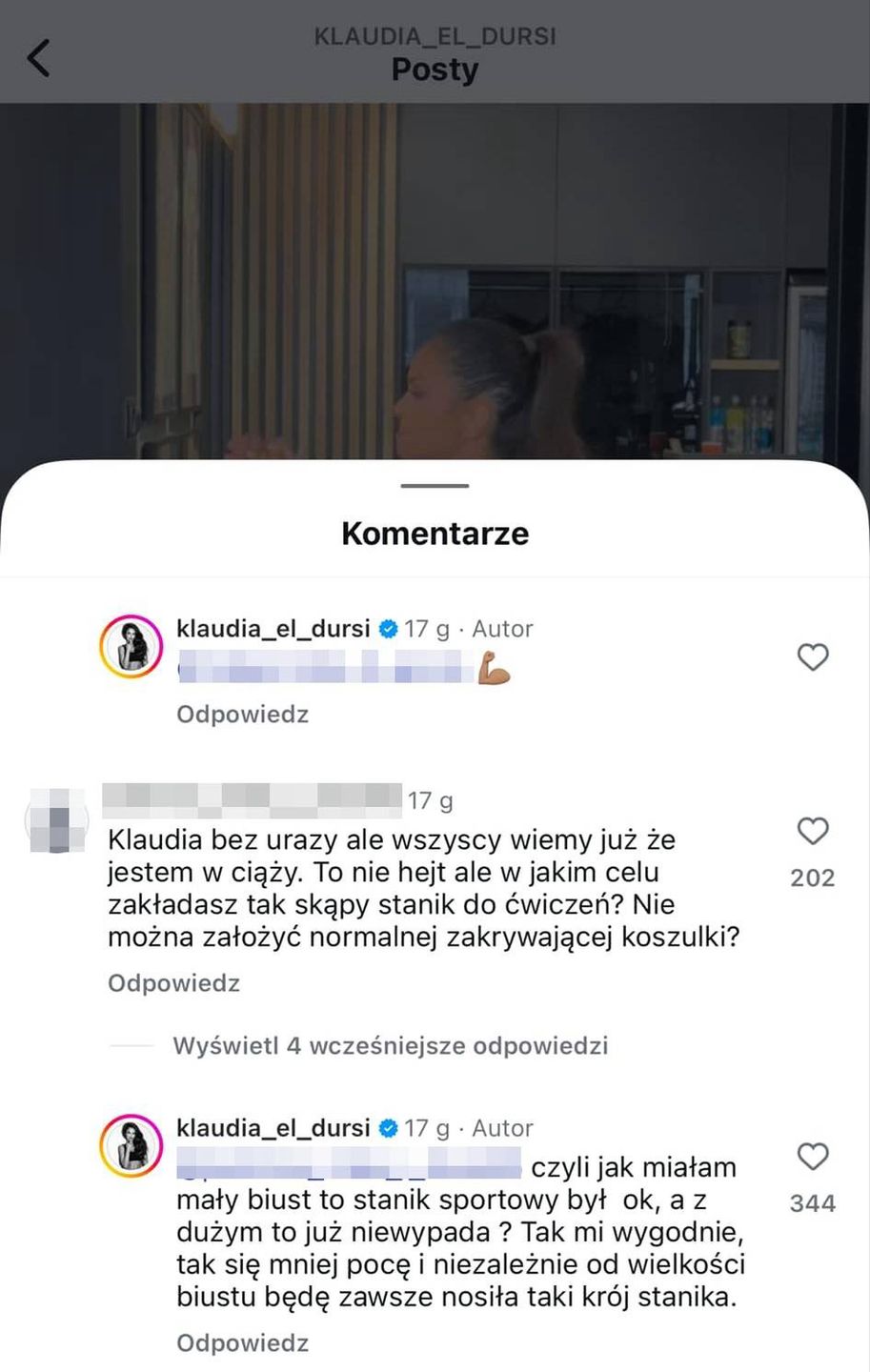 Klaudia El Dursi dyskutuje z internautami